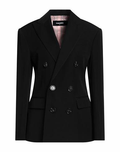 Dsquared2 Woman Blazer Black Virgin Wool Cover