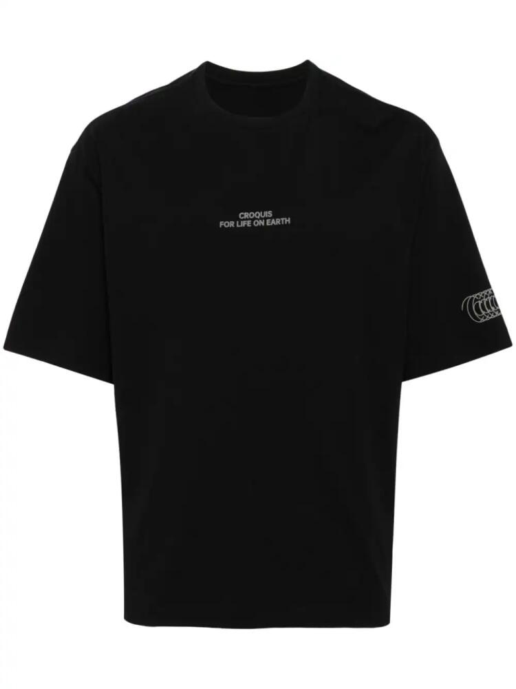 CROQUIS logo-print cotton T-shirt - Black Cover