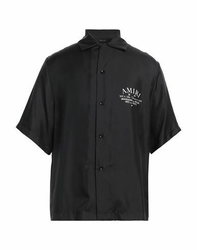 Amiri Man Shirt Black Silk Cover