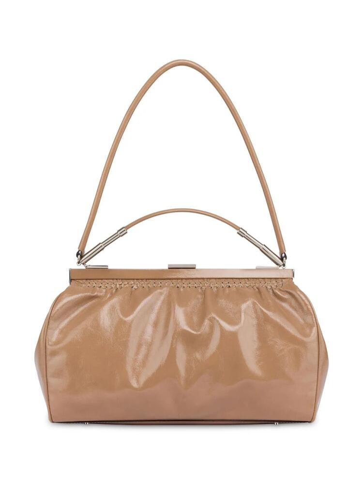 Alberta Ferretti leather tote bag - Neutrals Cover