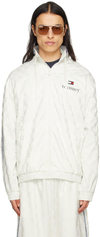 Tommy Jeans White Monogram Track Jacket Cover