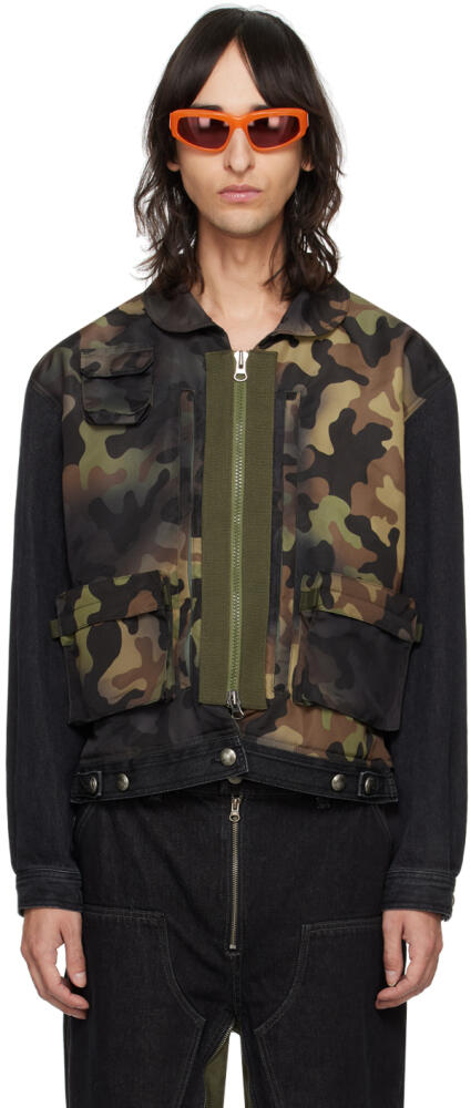 Andersson Bell Black Camouflage Denim Jacket Cover