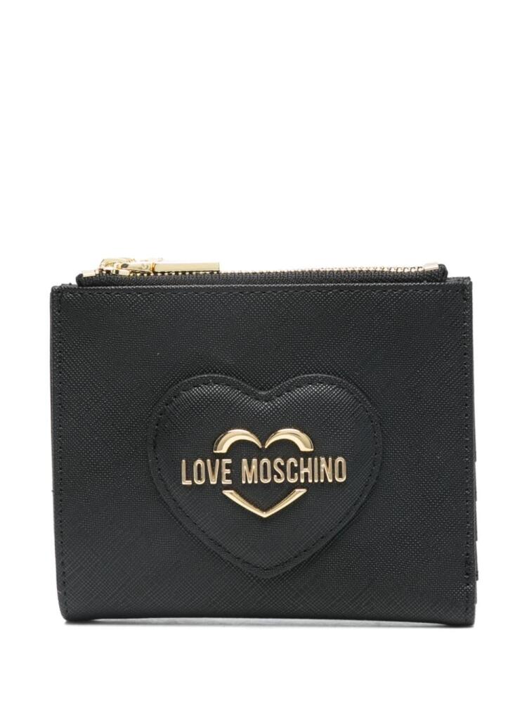 Love Moschino logo-plaque wallet - Black Cover