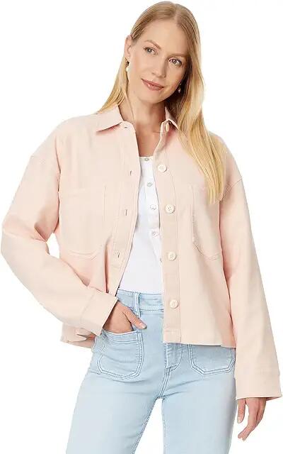 Faherty Stretch Terry Overshirt (Peach Whip) Women's Vest Cover