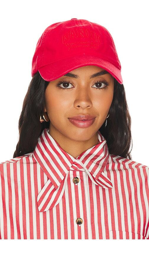 Ganni Cap Hat in Red Cover