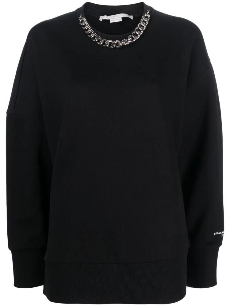 Stella McCartney chain-link cotton sweatshirt - Black Cover