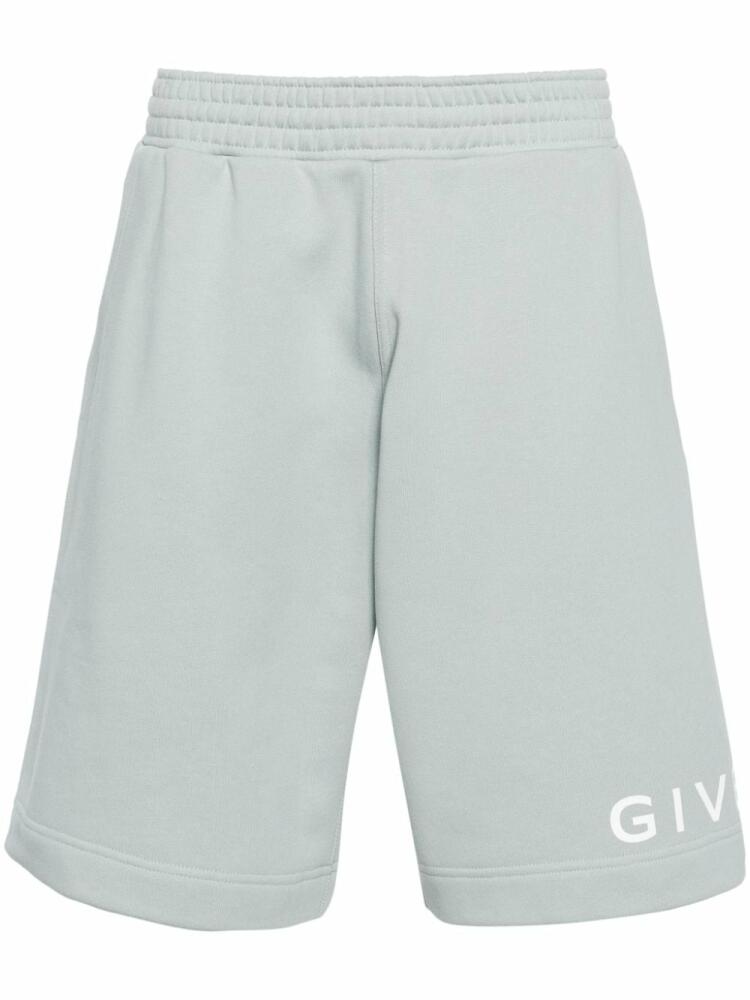 Givenchy logo-print jersey bermuda shorts - Blue Cover