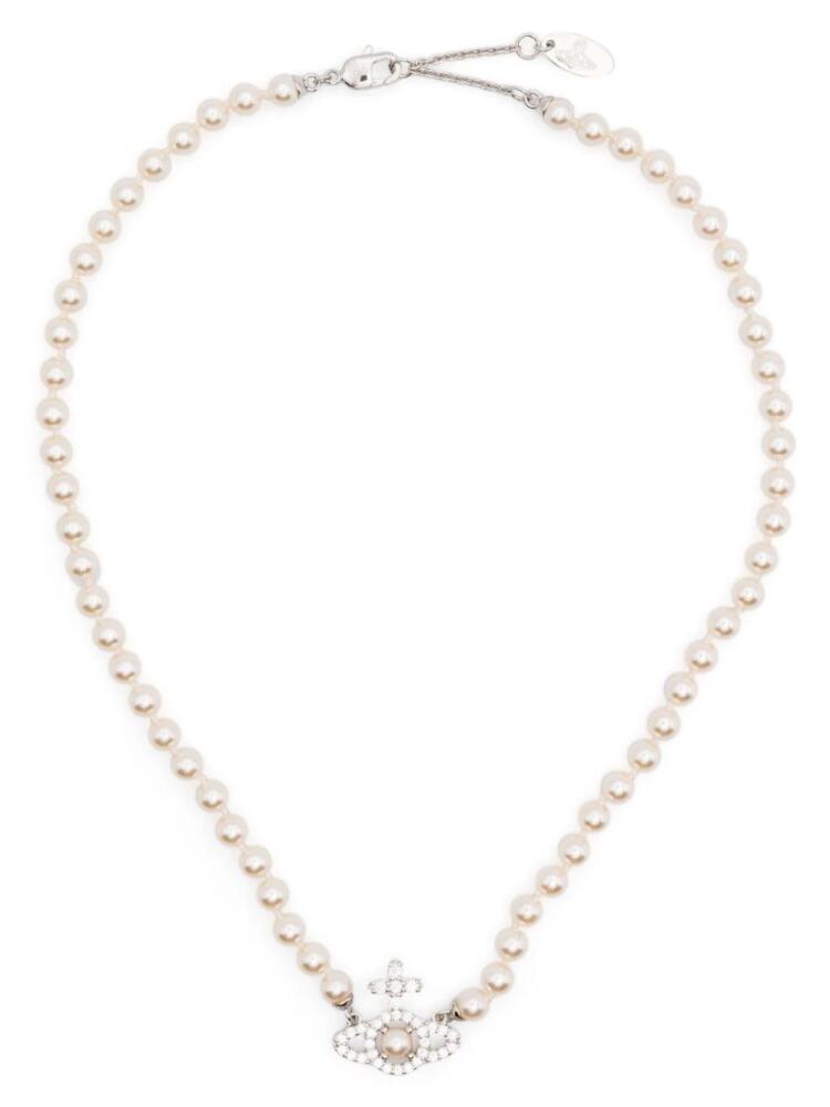 Vivienne Westwood Olympia pearl necklace - Silver Cover