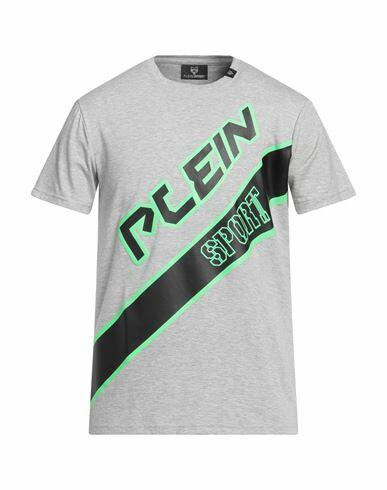 Plein Sport Man T-shirt Grey Cotton, Elastane Cover