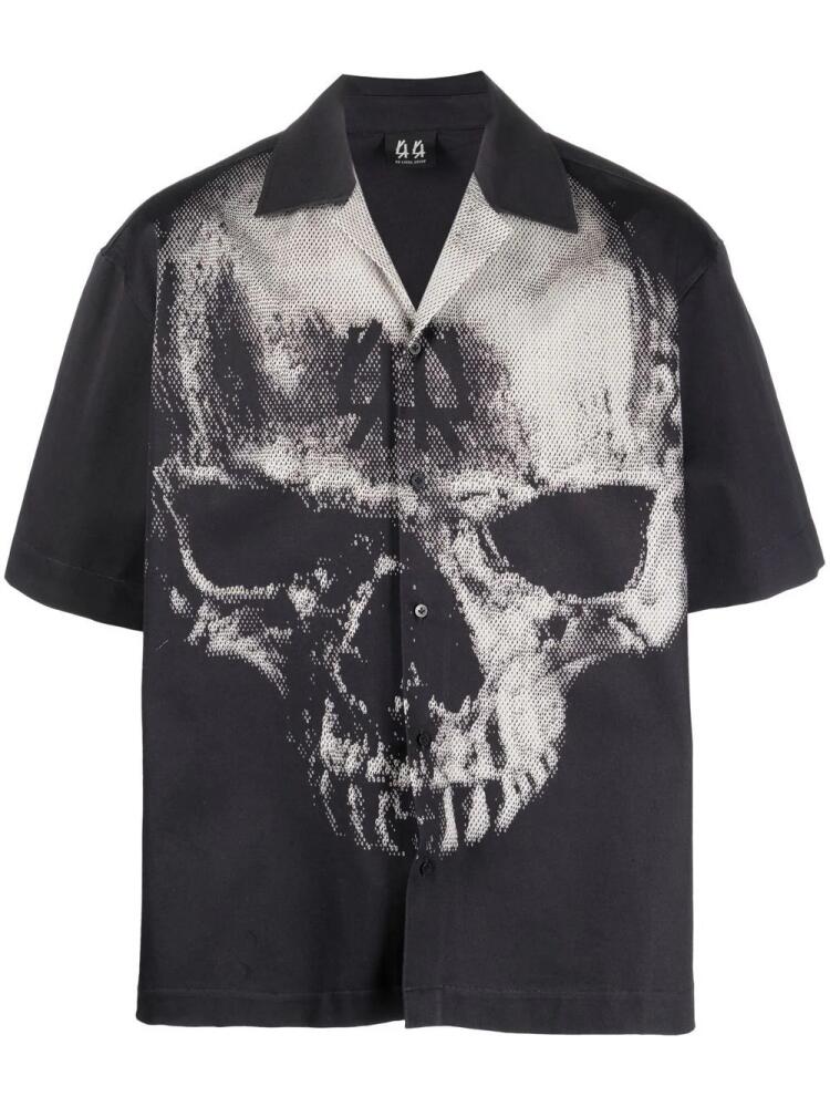 44 LABEL GROUP skull-print short-sleeve shirt - Black Cover