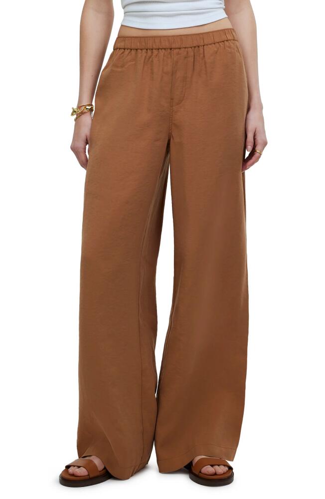 Madewell Softdrape Wide Leg Pants in Warm Hickory Cover