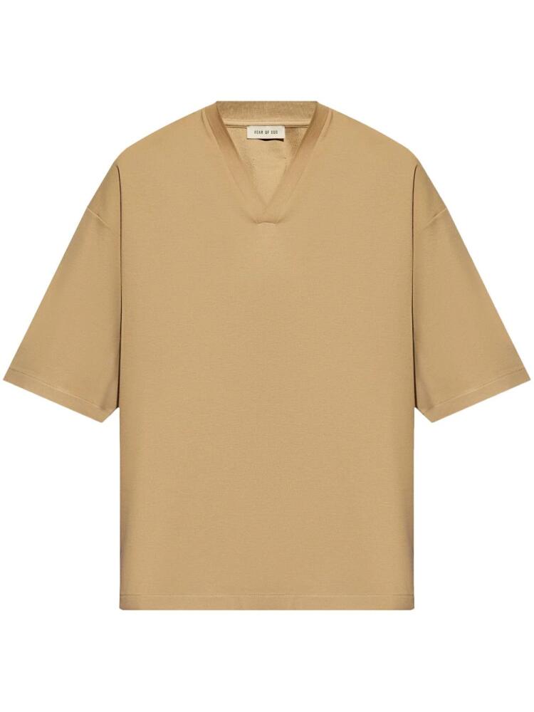 Fear Of God V-neck drop-shoulder T-shirt - Neutrals Cover