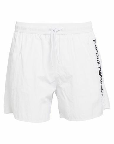 Emporio Armani Boxer Man Swim trunks White Polyamide Cover