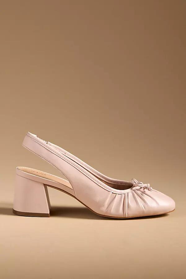 Maeve Ruched Ballet Slingback Heels Cover