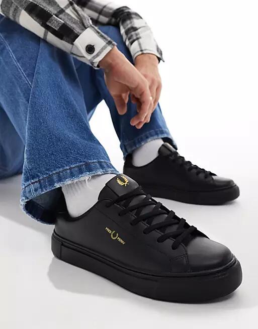 Fred Perry B71 leather sneakers in black Cover