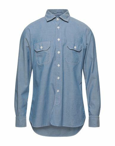 Brian Dales Man Shirt Slate blue Cotton Cover