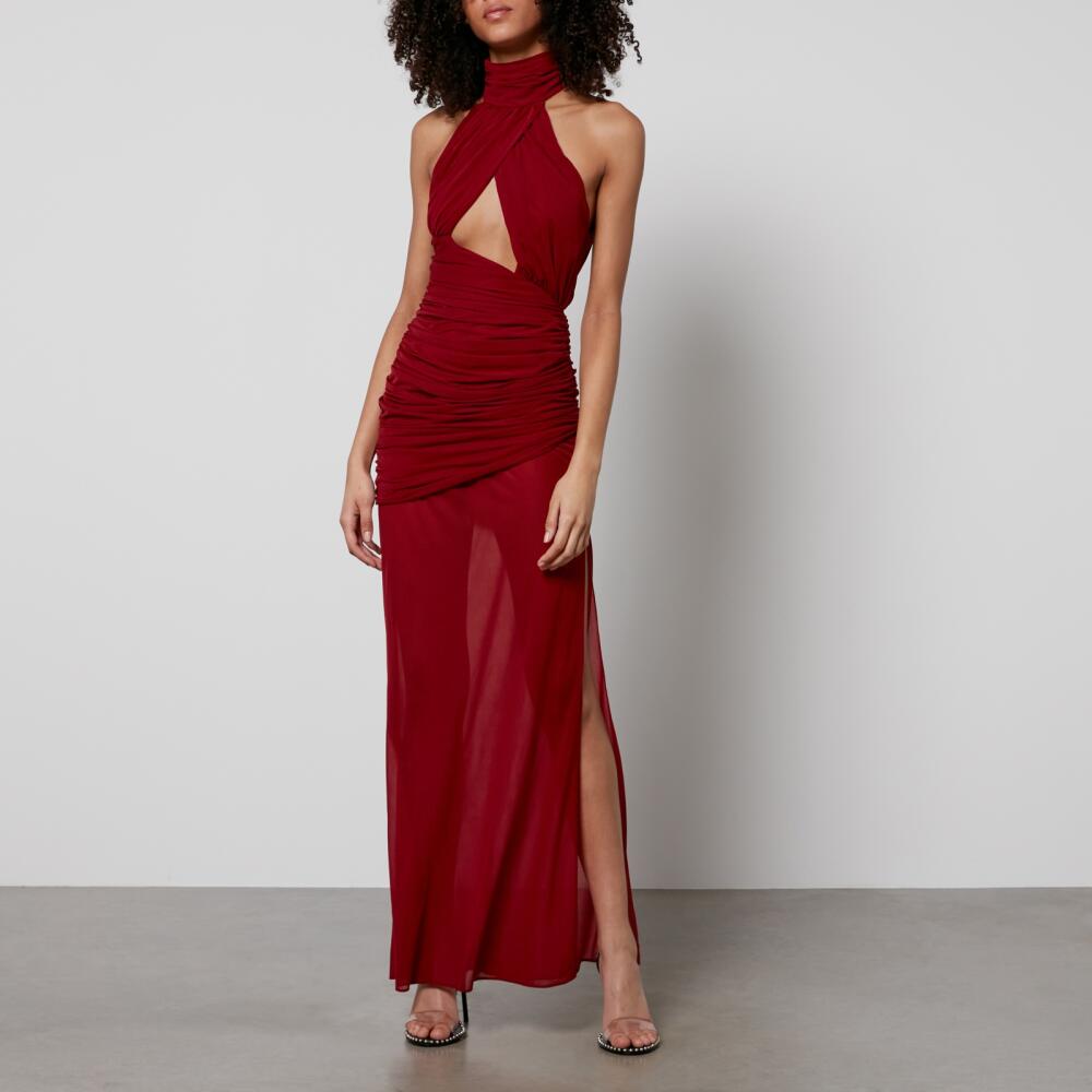 De La Vali High-Neck Woven Maxi Dress Cover