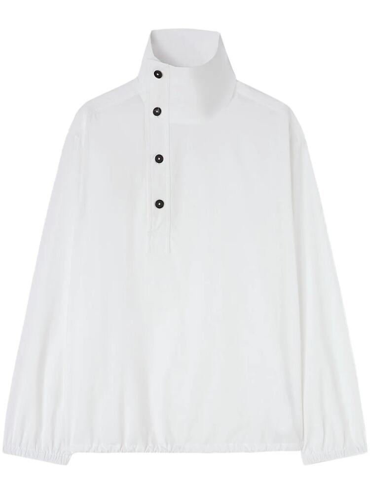 Jil Sander funnel-neck asymmetric blouse - White Cover