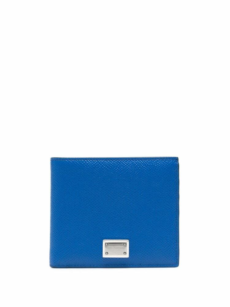 Dolce & Gabbana Dauphine leather folded wallet - Blue Cover