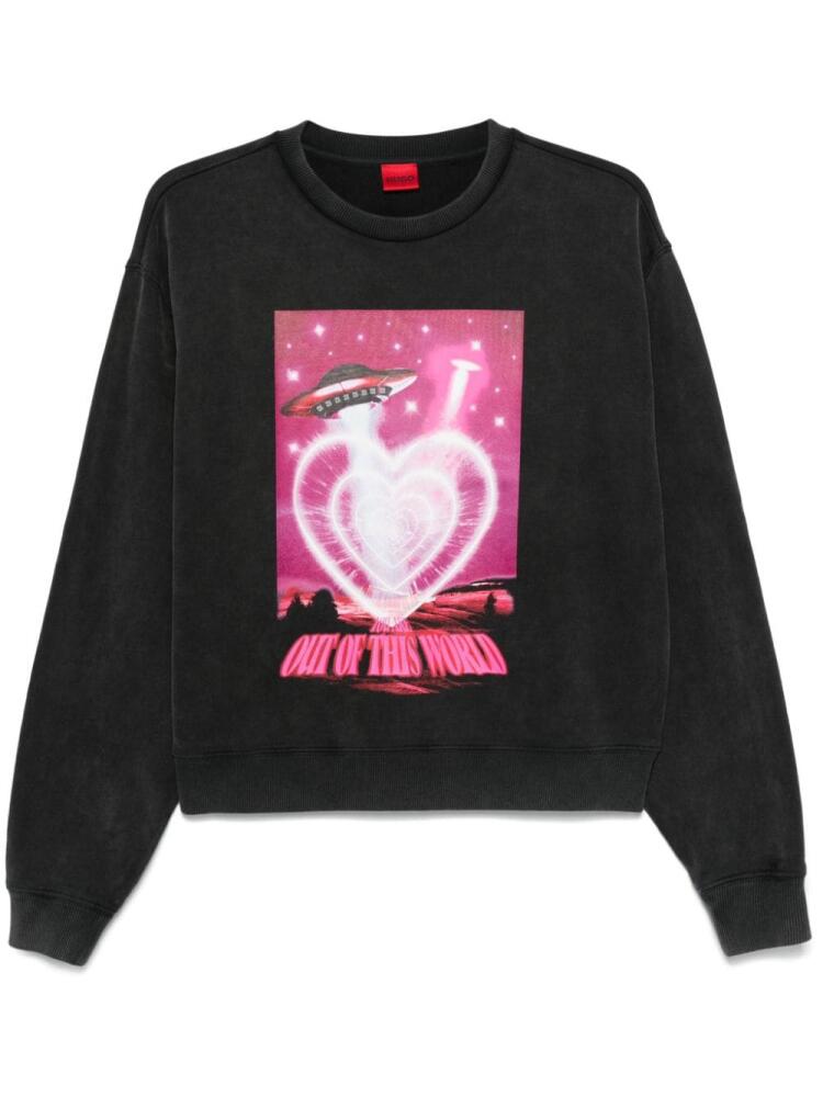 HUGO graphic-print sweatshirt - Black Cover