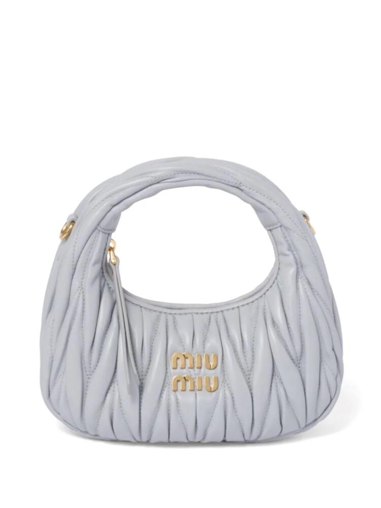 Miu Miu mini Wander matelassé crossbody bag - Blue Cover