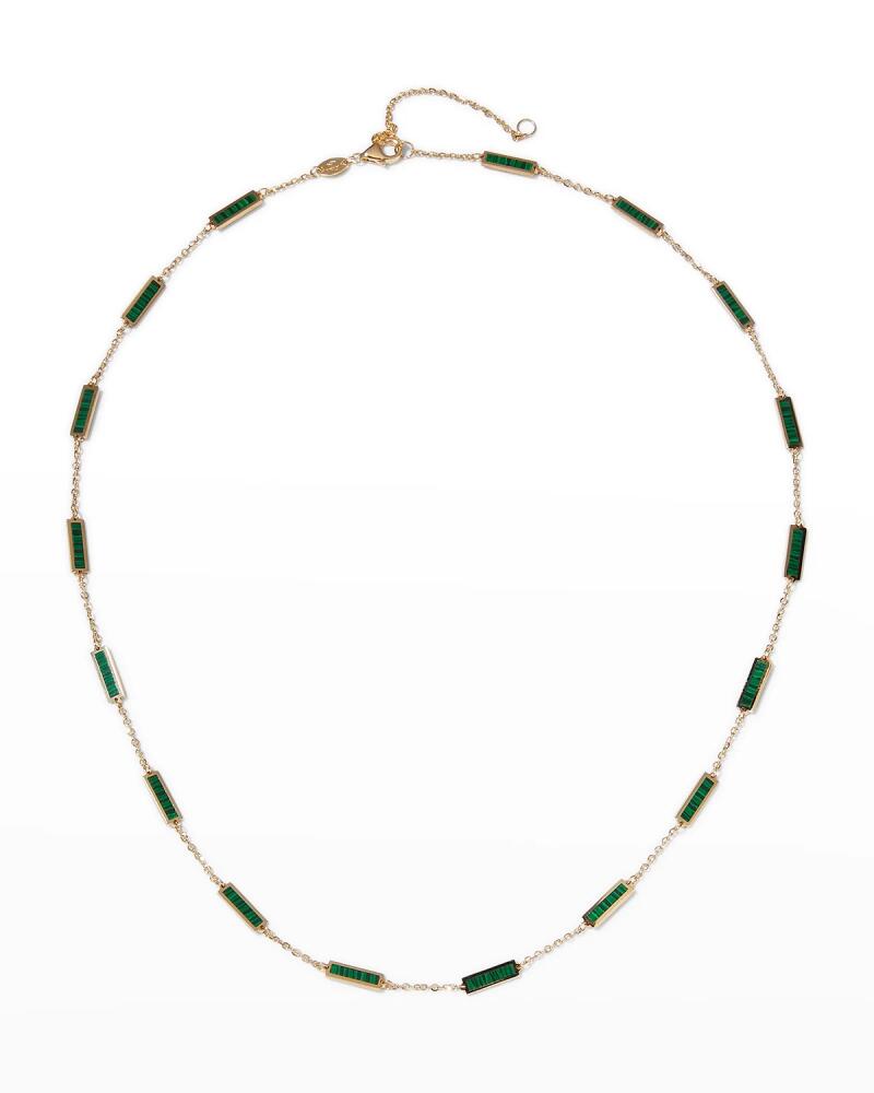 Frederic Sage Yellow Gold 17-Stations Malachite Necklace Cover