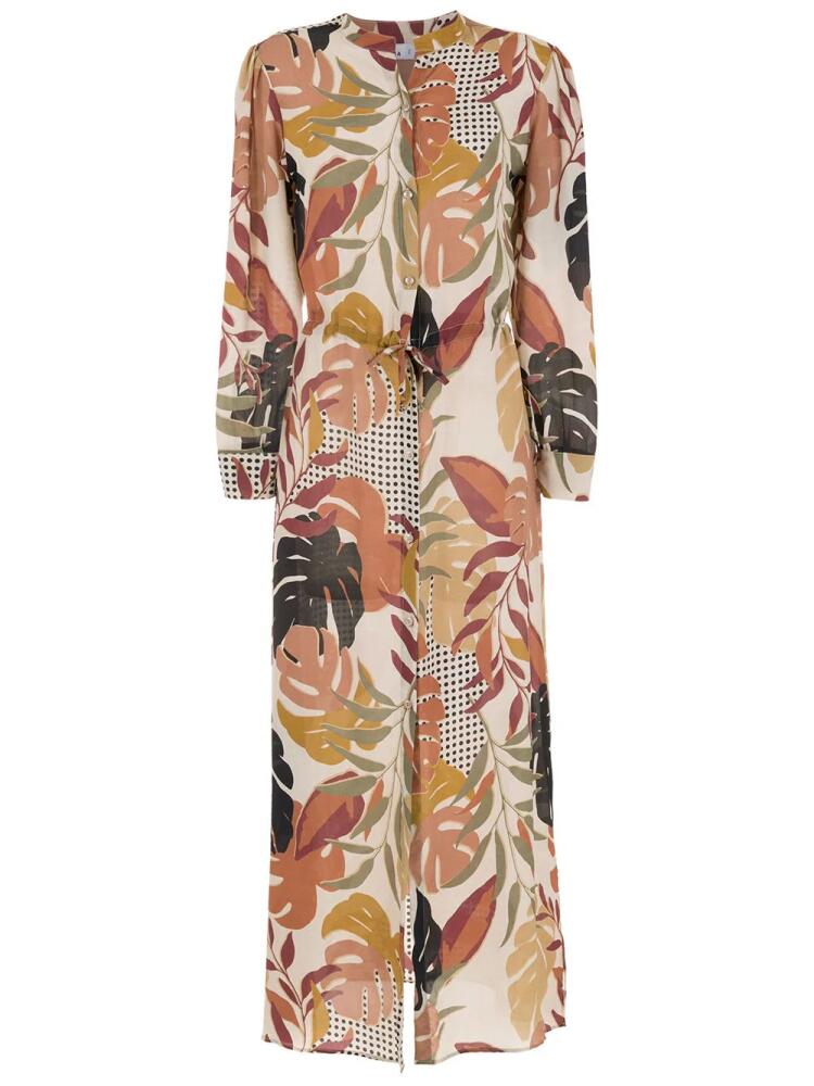 Amir Slama palm leaf print maxi dress - Multicolour Cover