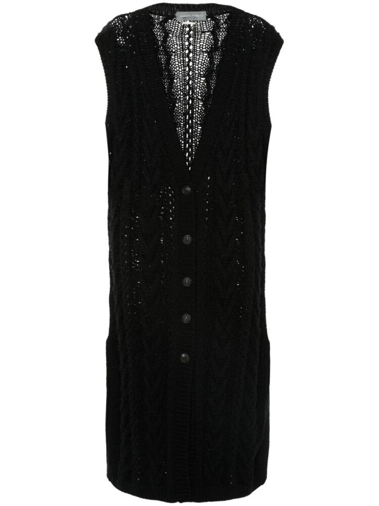 Alberta Ferretti sleeveless cardigan - Black Cover