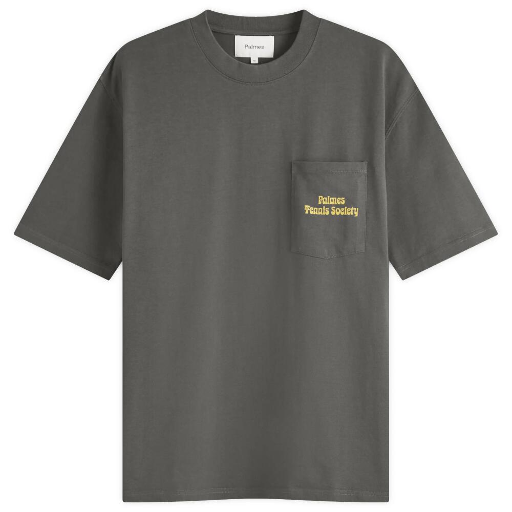 Palmes Men's Fifth Pocket T-Shirt in Charcoal Cover