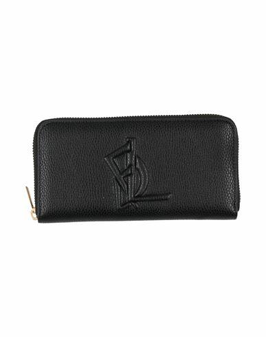 La Fille Des Fleurs Woman Wallet Black Polyurethane Cover