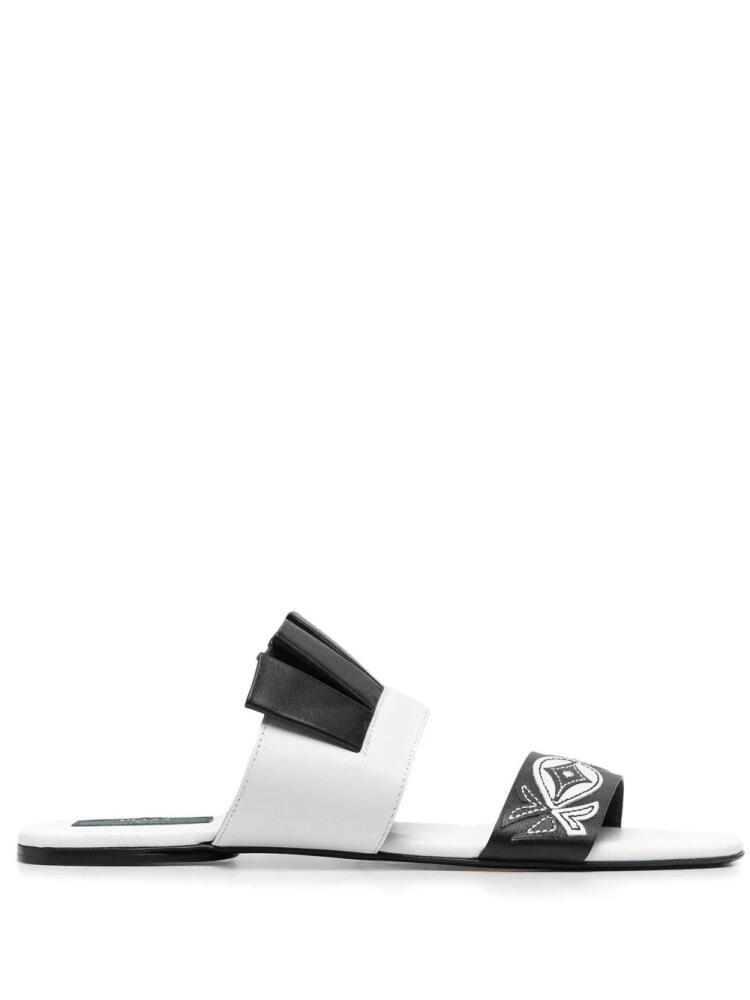 PUCCI embroidered-detail slides - Black Cover