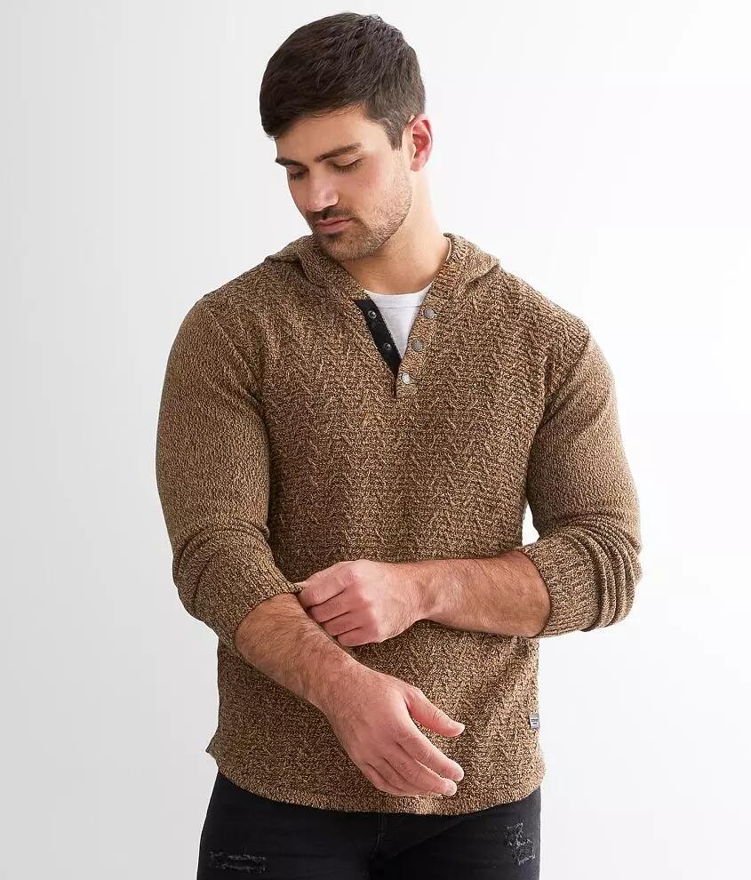 Outpost Makers Ribbed Henley Hooded Sweater Cover