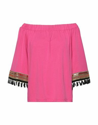 Clips More Woman T-shirt Fuchsia Viscose, Elastane Cover