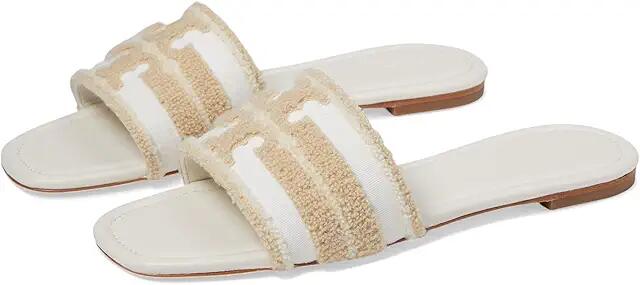 Tory Burch Double T Slides (Natural/ Light Alabaster) Women's Sandals Cover