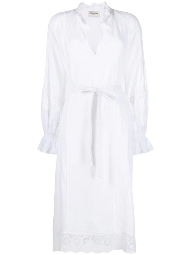 Zadig&Voltaire Rada lace-trimmed midi dress - White Cover