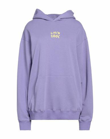 Livincool Woman Sweatshirt Lilac Cotton Cover