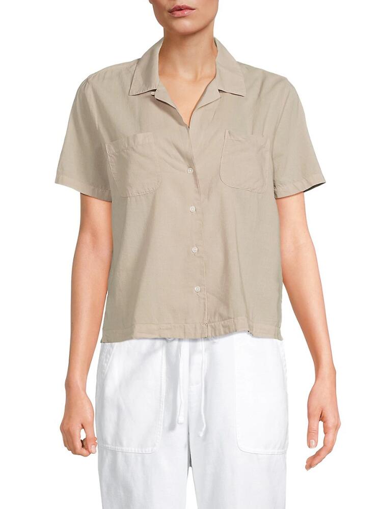 James Perse Women's Short Sleeve Camp Shirt - String Cover