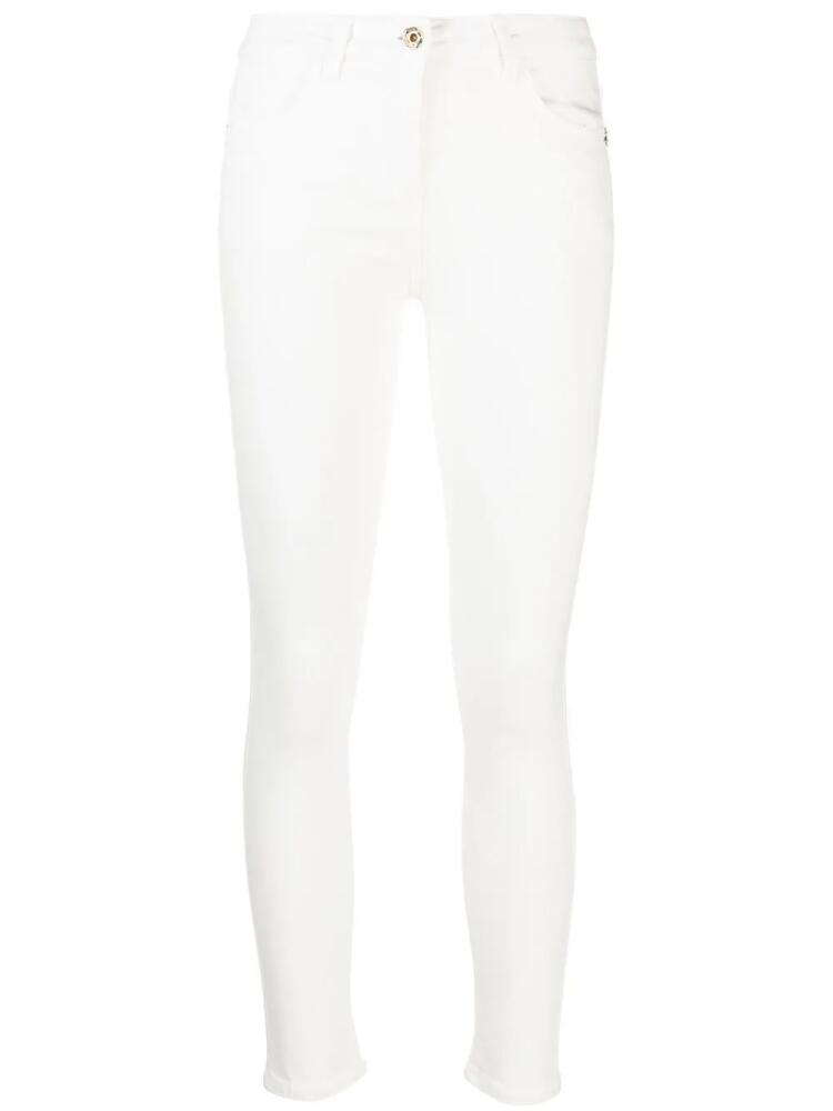 Patrizia Pepe logo-embellished skinny jeans - White Cover