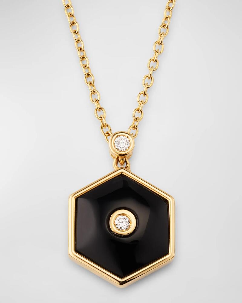 Miseno Baia Sommersa 18K Yellow Gold Pendant Necklace with Diamonds and Onyx Cover