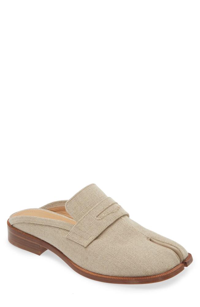 Maison Margiela Tabi Penny Loafer Mule in Natural Cover