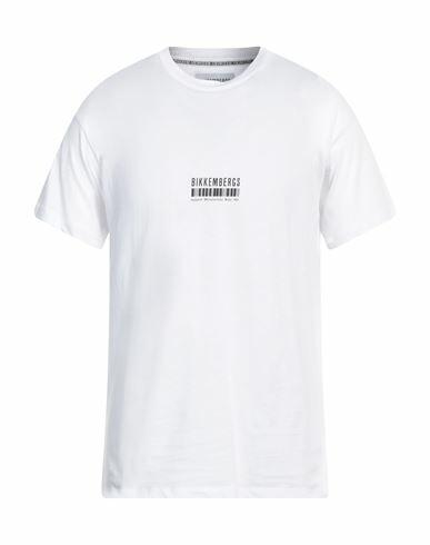 Bikkembergs Man T-shirt White Cotton, Elastane Cover