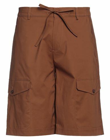 Grey Daniele Alessandrini Man Shorts & Bermuda Shorts Brown Cotton, Elastane Cover