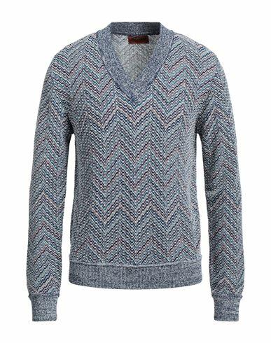 Missoni Man Sweater Blue Cotton, Linen, Polyamide, Viscose Cover