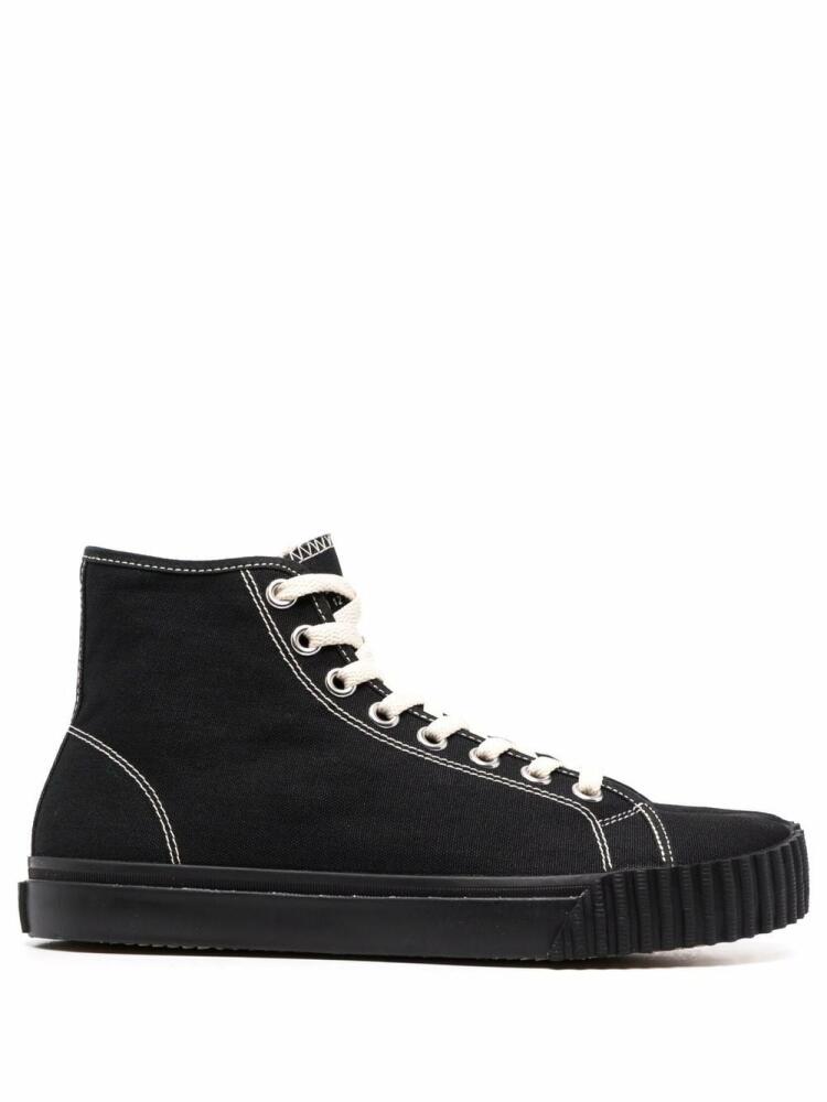 Maison Margiela Tabi high-top canvas sneakers - Black Cover