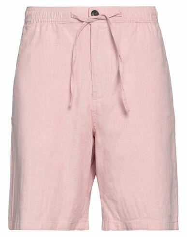 Selected Homme Man Shorts & Bermuda Shorts Light pink Organic cotton, Cotton, Linen, Elastane Cover