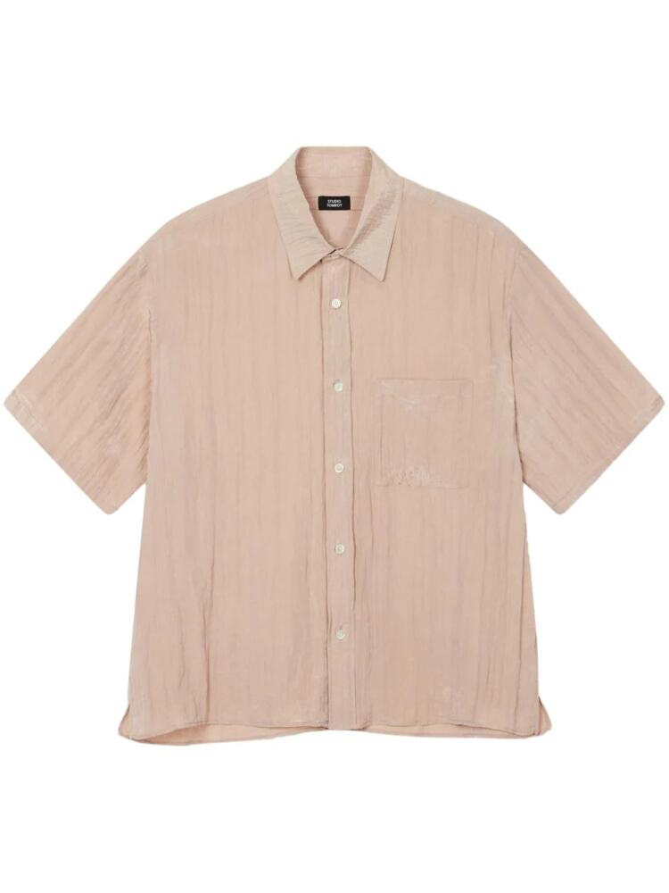 STUDIO TOMBOY creased short-sleeved shirt - Pink Cover