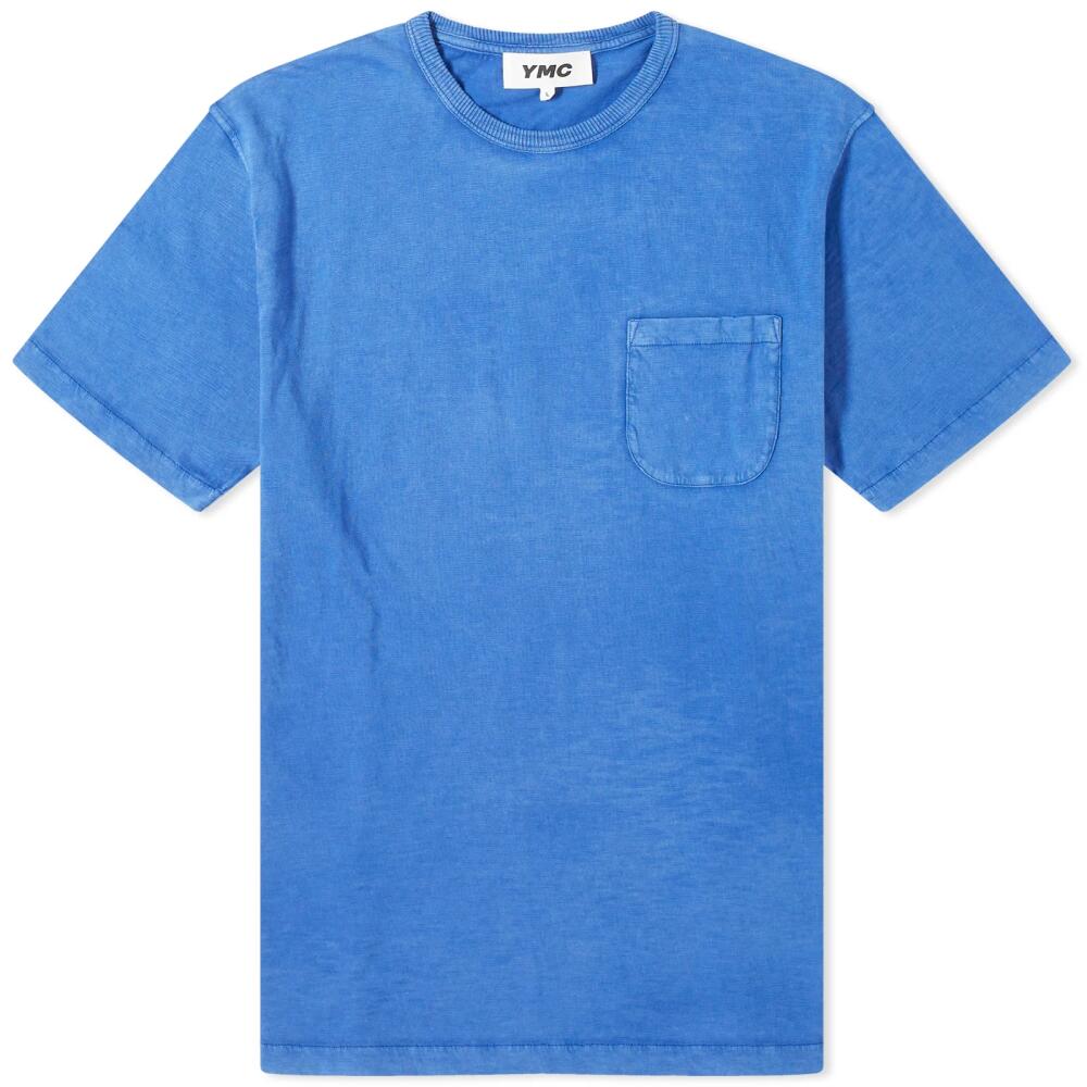 YMC Men's Wild Ones Pocket T-Shirt in Blue Cover