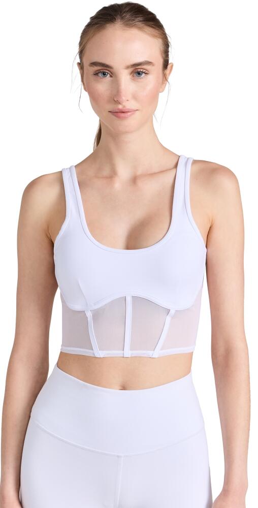 Alo Yoga Airbrush Mesh Corset Tank White Cover