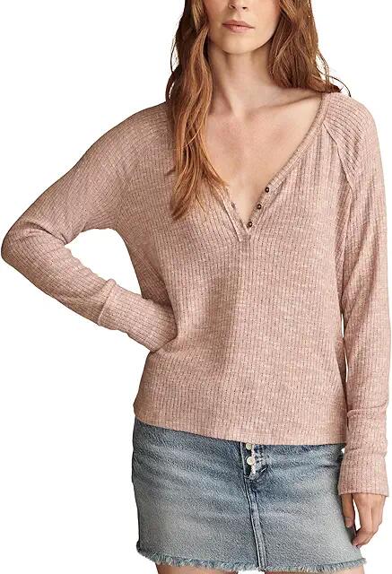 Lucky Brand Cloud Henley (Fawn) Women's Clothing Cover