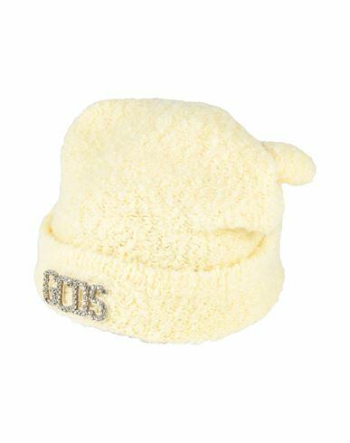 Gcds Woman Hat Light yellow Acrylic, Virgin Wool, Alpaca wool, Polyamide Cover